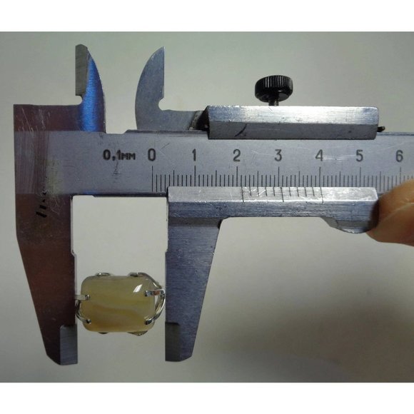 925 Sterling Silver Agate Ring, Natural Agate Ring Size 7.5, Custom Made - Picture 9 of 10